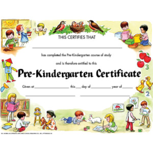 Pre-Kindergarten Certificate, 8.5" x 11", Pack of 30