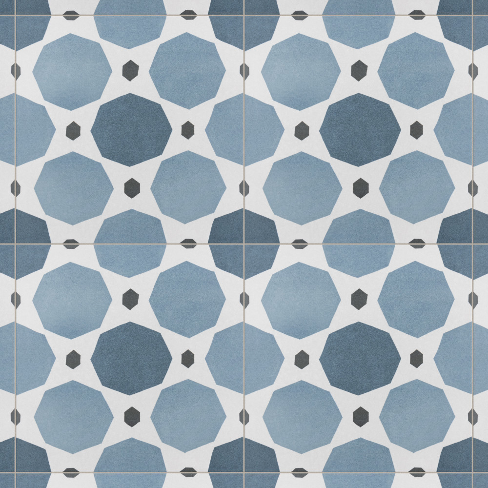 Caprice Colors Sapphire 7.88x7.88 Square Porcelain Floor and Wall Digital Pattern