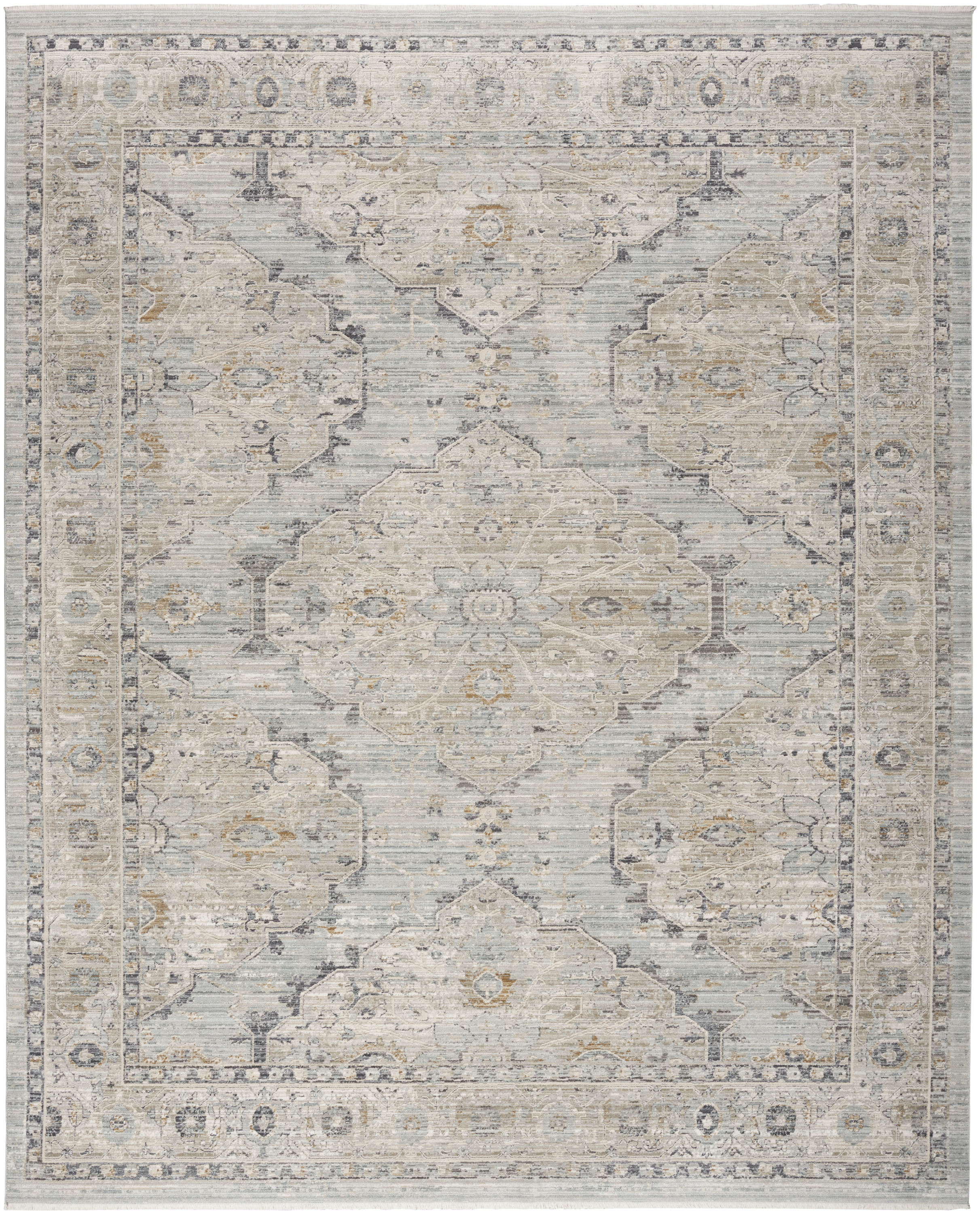 Nourison Lynx 5'3" x 7'10" Light Blue Vintage Indoor Rug
