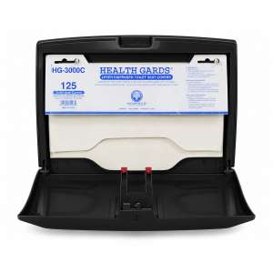 Hospeco, Health Gards Lever-Action Toilet Seat Cover Dispenser, Black