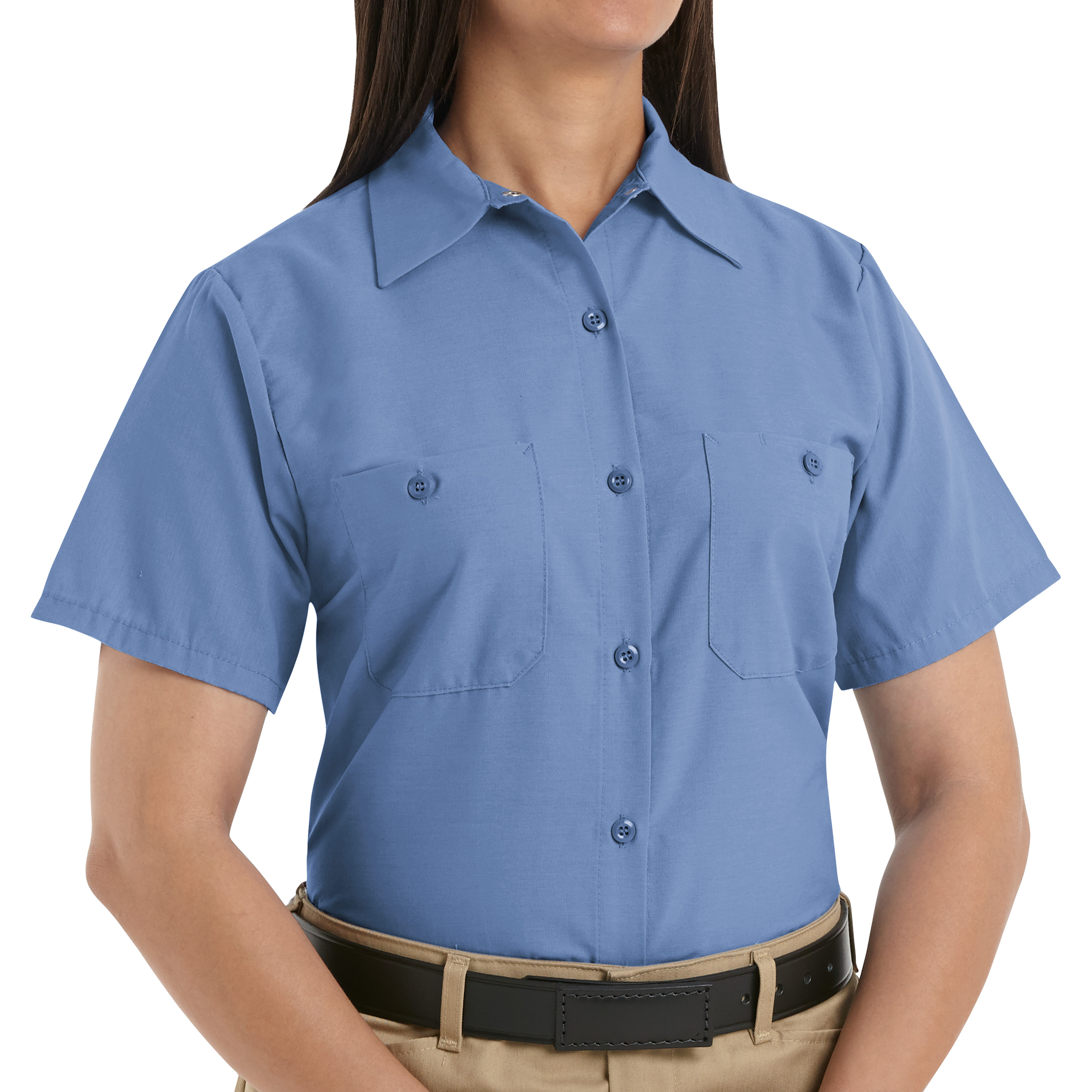 Red Kap Women's Short Sleeve Industrial Work Shirt - Picture 17 of 18