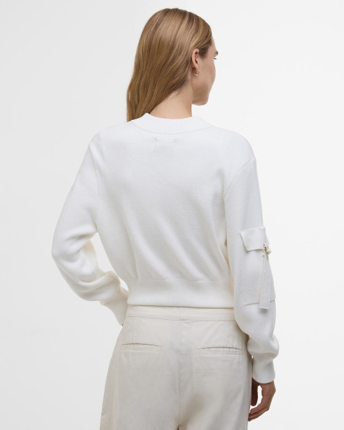 Priya Knitted Bomber Jacket Neutral