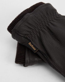 Highfield Leather Gloves Dark Brown