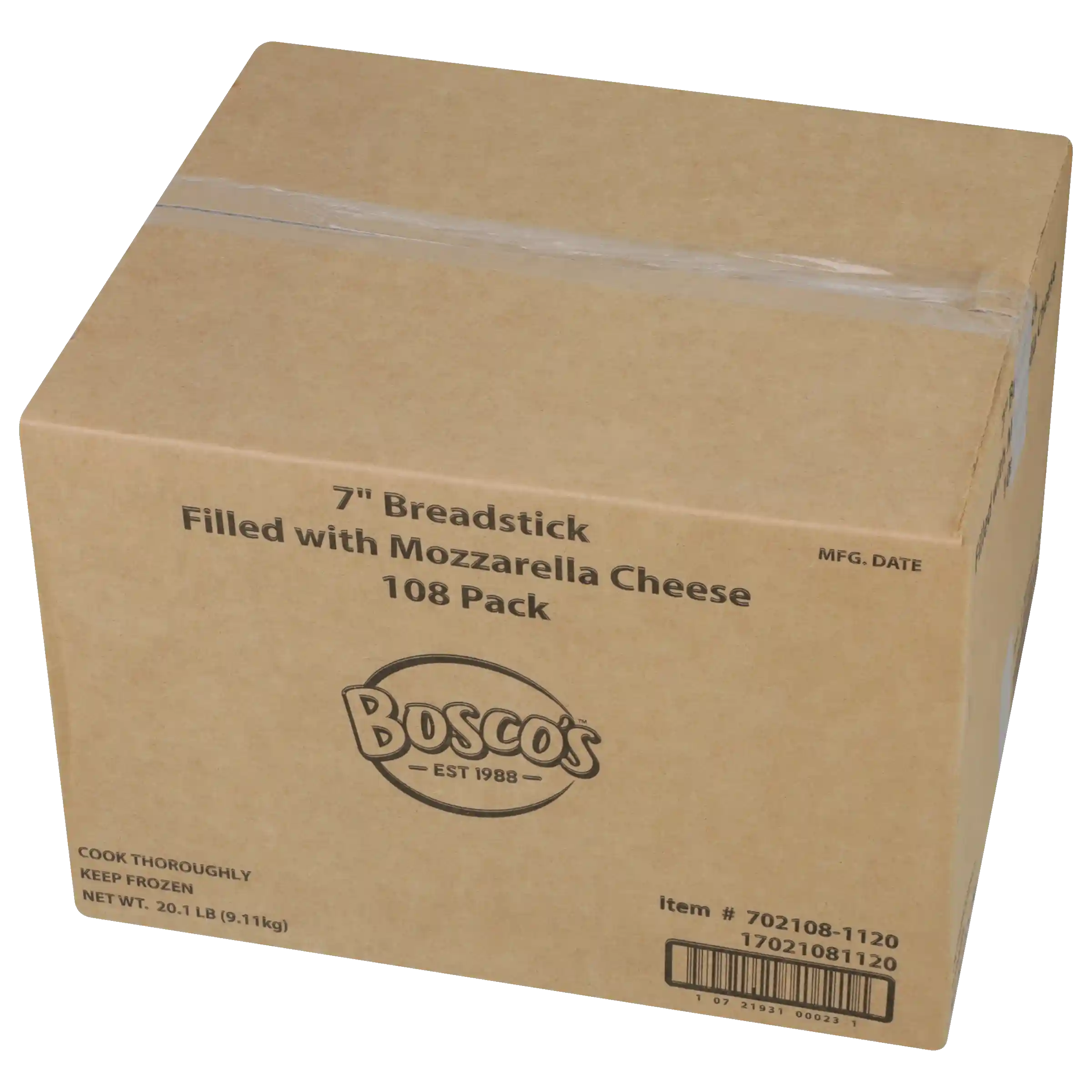 Bosco® 7" Breadstick Stuffed with Mozzarella Cheese, 2.99 oz. with Bags_image_41