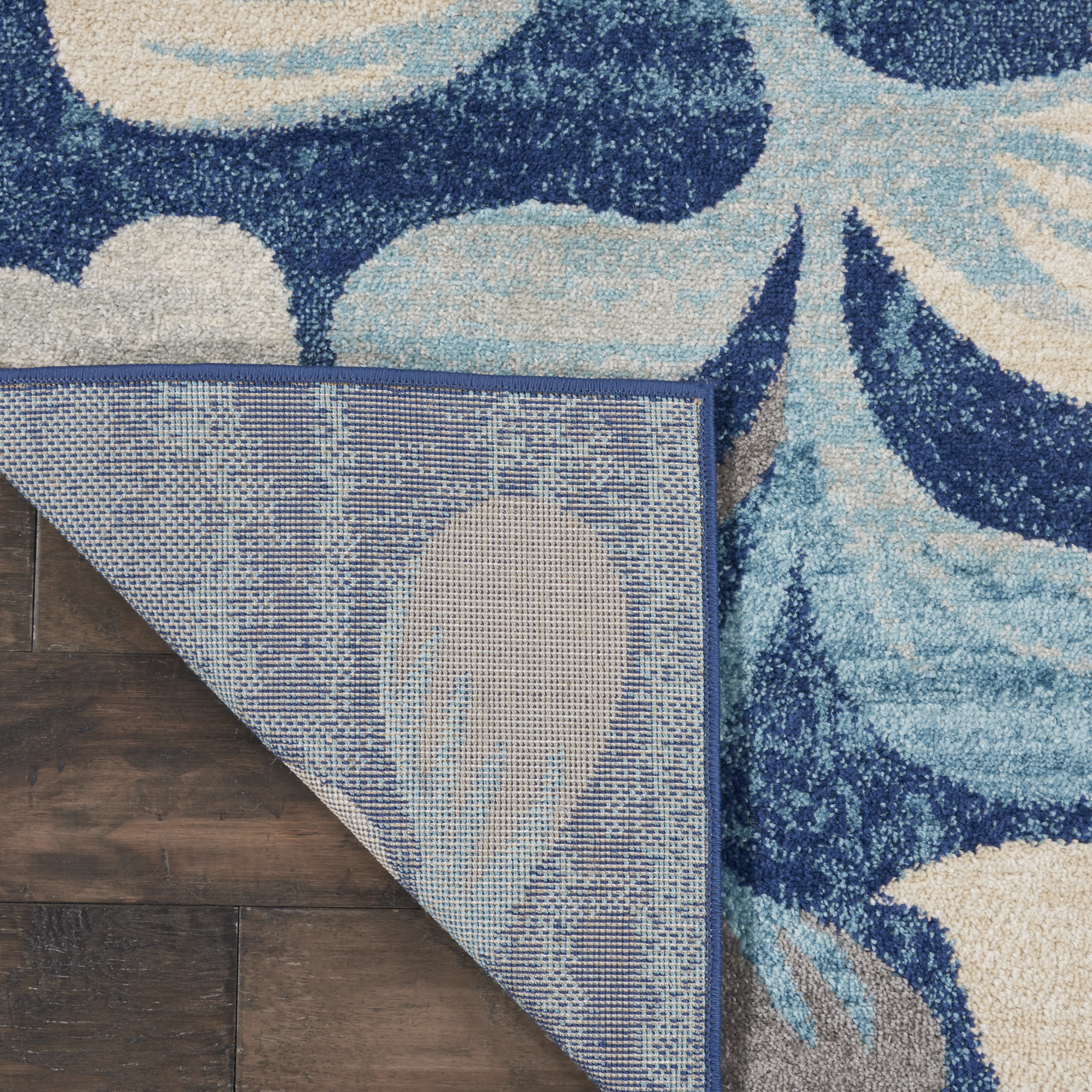 Nourison Tranquil 8'10" x 11'10" Navy Farmhouse Indoor Rug