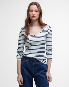 Blake Striped Long-Sleeved T-Shirt Cloud Stripe