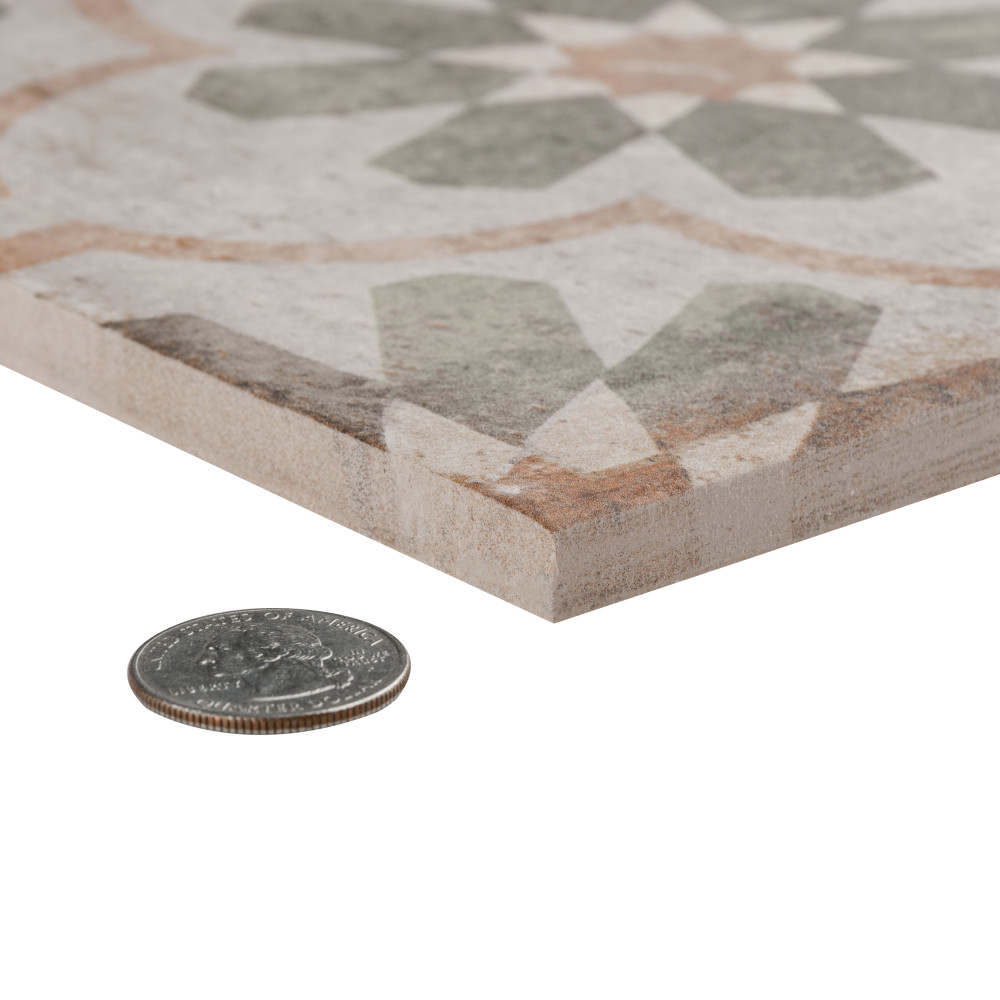 D’Anticatto Decor Florence 8-3/4 in. x 8-3/4 in. Porcelain Floor and Wall Tile