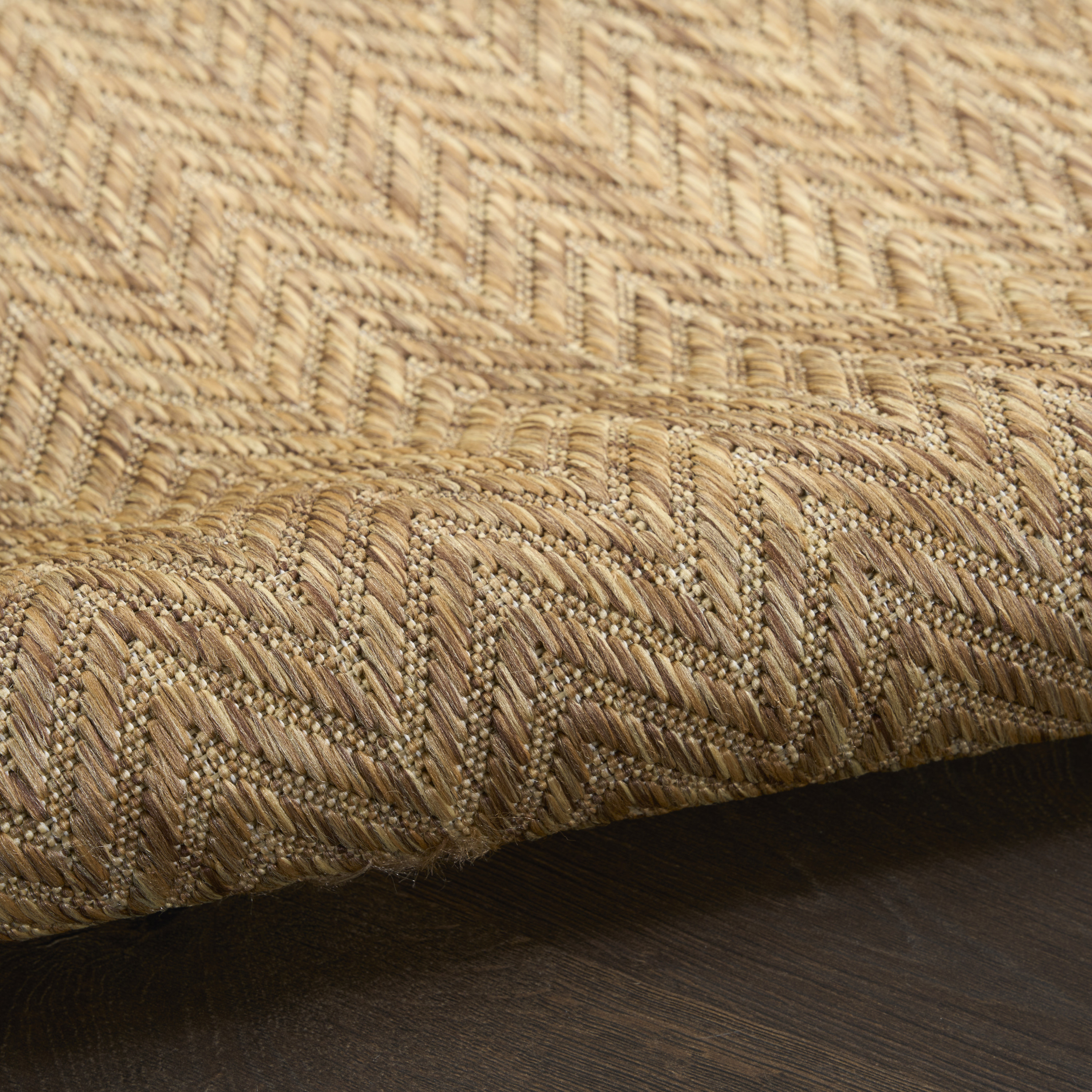 Nourison Horizon Indoor/Outdoor 8' x Round Natural Modern Rug