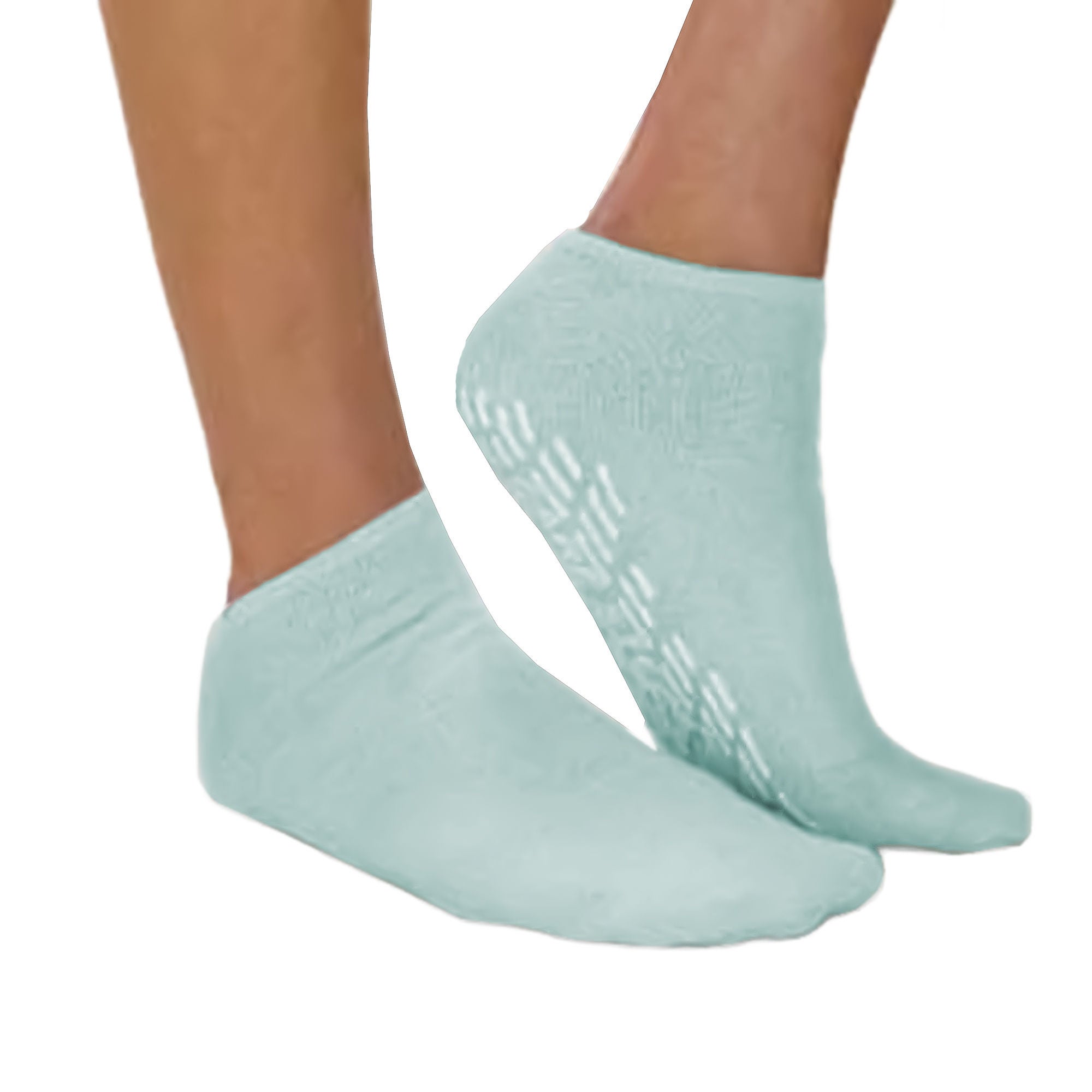 Care-Steps® Single Tread Slipper Socks, 2X-Large, Light Green