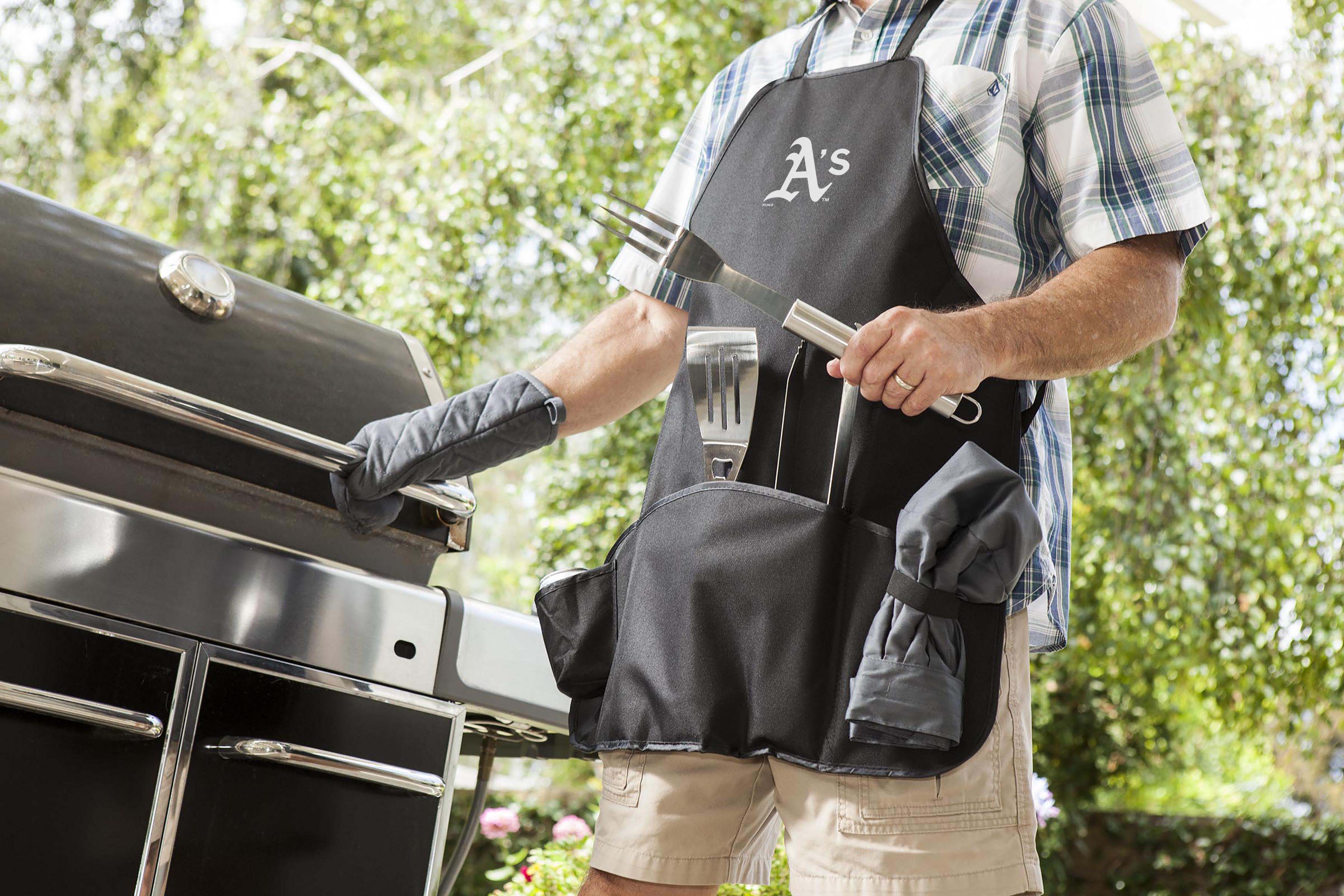 Oakland Athletics - BBQ Apron Tote Pro Grill Set