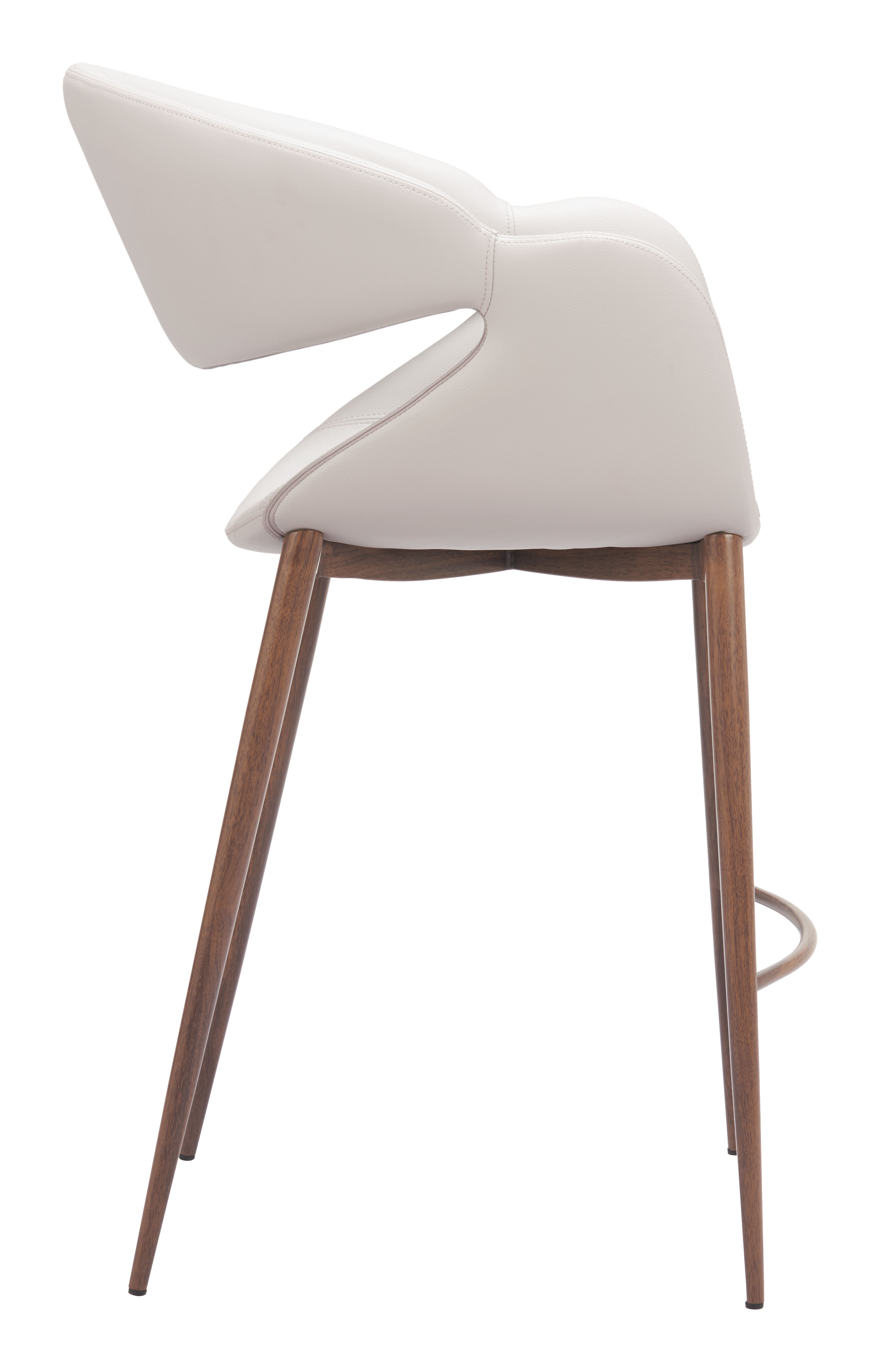 Limay Counter Stool Beige & Walnut product image