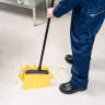 Carlisle, Duo-Sweep®, 12in, Unflagged Heavy Duty Angle Broom with Black Metal Handle, Synthetic Bristles, Yellow