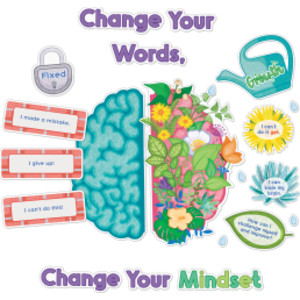Bloom with a Growth Mindset Bulletin Board Set, 47 Pieces