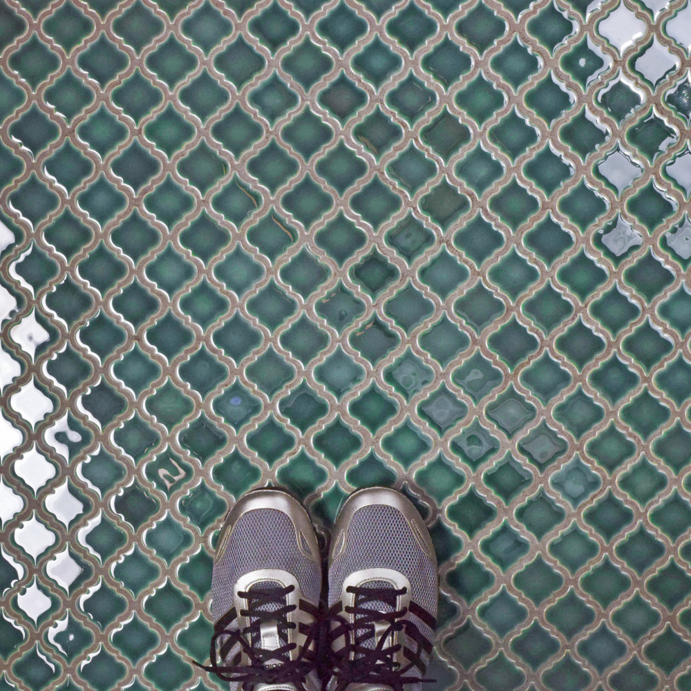 Hudson Tangier Emerald 12-3/8 in. x 12-3/8 in. Porcelain Mosaic Tile