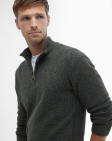 Essential Tisbury Half-Zip Jumper Dark Seaweed