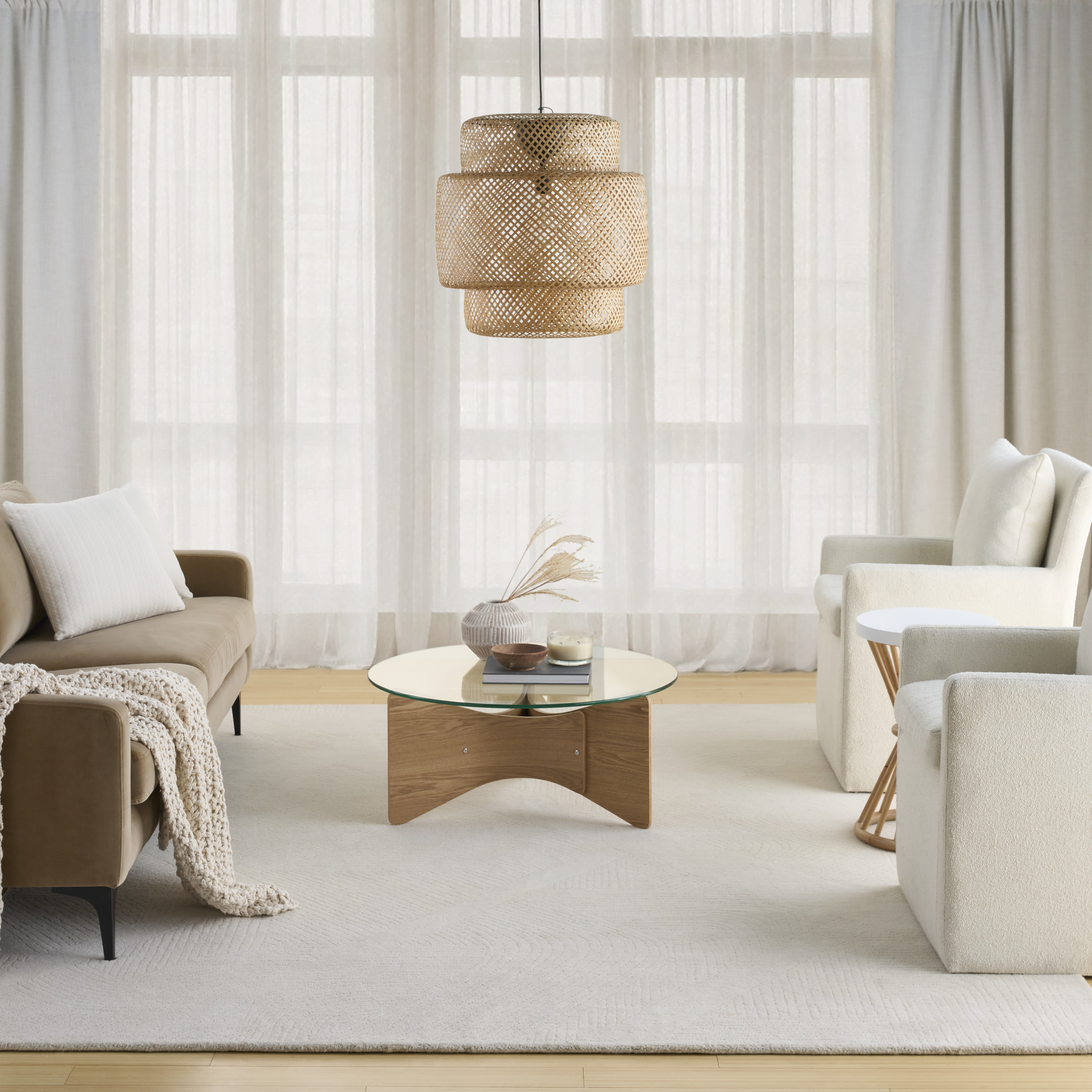 DKNY Pure Patterns 7'9" x 9'9" Ivory Modern Indoor Rug