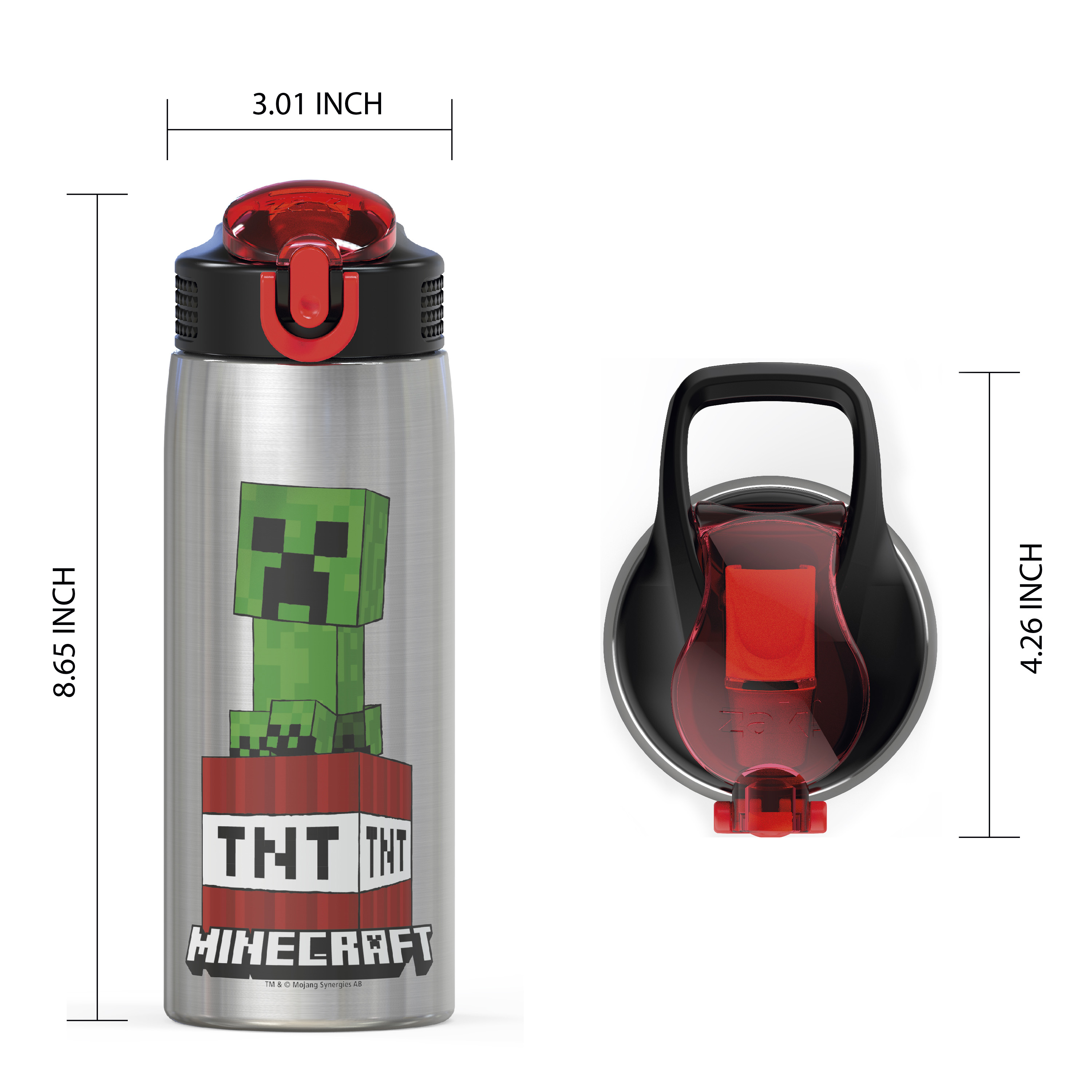 Minecraft 27 ounce Water Bottle, TNT and Creepers slideshow image 9