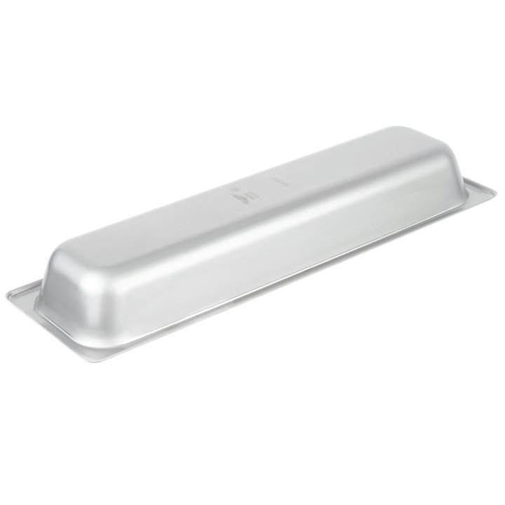 Half-long-size 2 ½-inch-deep Super Pan® heavy-duty stainless steel steam table pan with flat corners