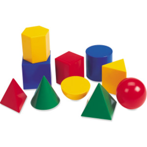 Large Geometric Plastic Shapes, 10 Pieces