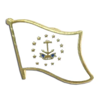 Rhode Island Flag Lapel Pin - 3/4