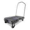 Rubbermaid Commercial, Triple Trolley with User Friendly Angled Handle, Utility Cart, Black