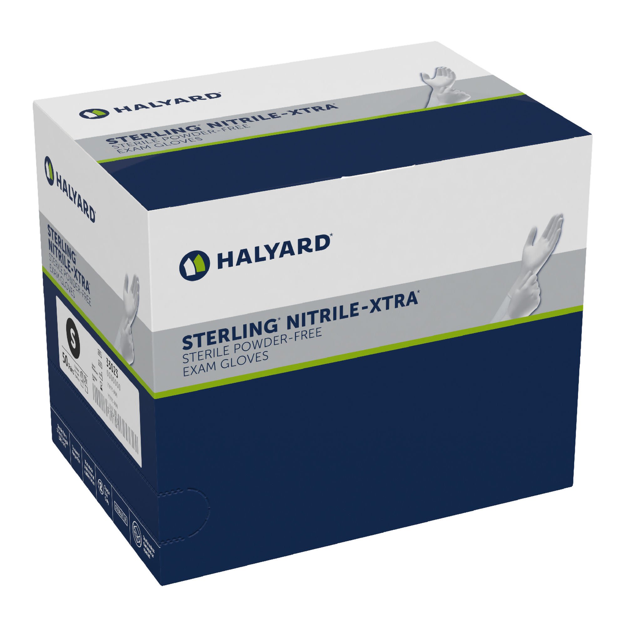 Sterling-Xtra® Nitrile Extended Cuff Length Exam Glove, Small, Gray