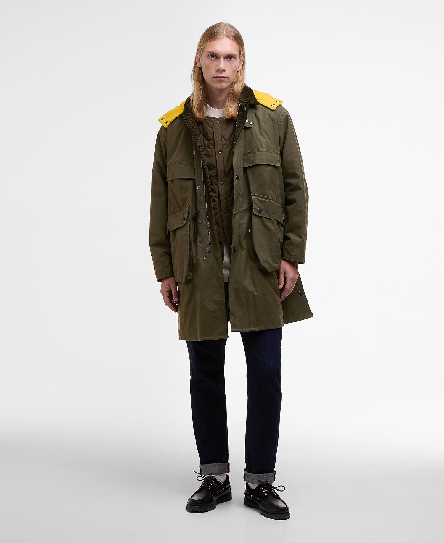 Barbour x Kaptain Sunshine Oversized Bedale Casual Field Coat image number 0