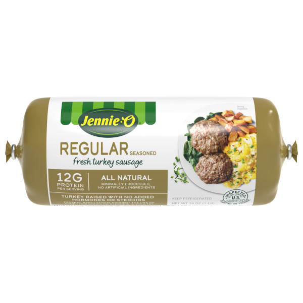 JENNIE-O(r) Turkey Sausage All-Natural Chub 12/1 lb. . C1C1 - Front Center In Package (Hi Res)