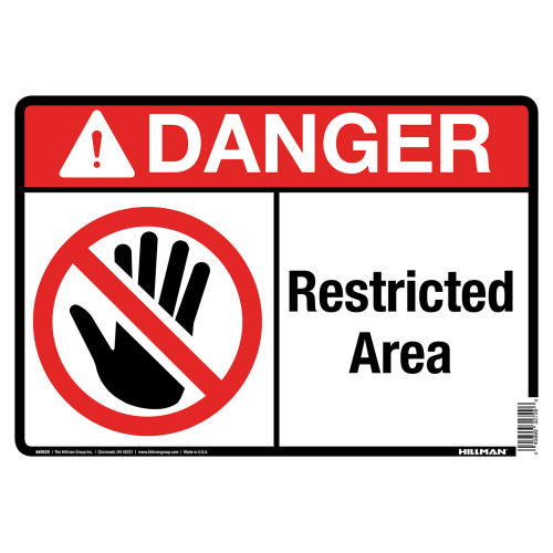 Aluminum Restricted Area Danger Sign 10