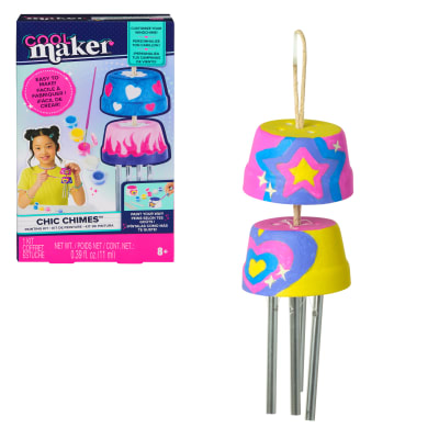 Cool Maker, Chic Chimes Painting Kit with 5 Colors, Paint & Design a Stylish Windchime, Room Decor Arts and Crafts Kit, Kids Toys for Girls Ages 8 and up