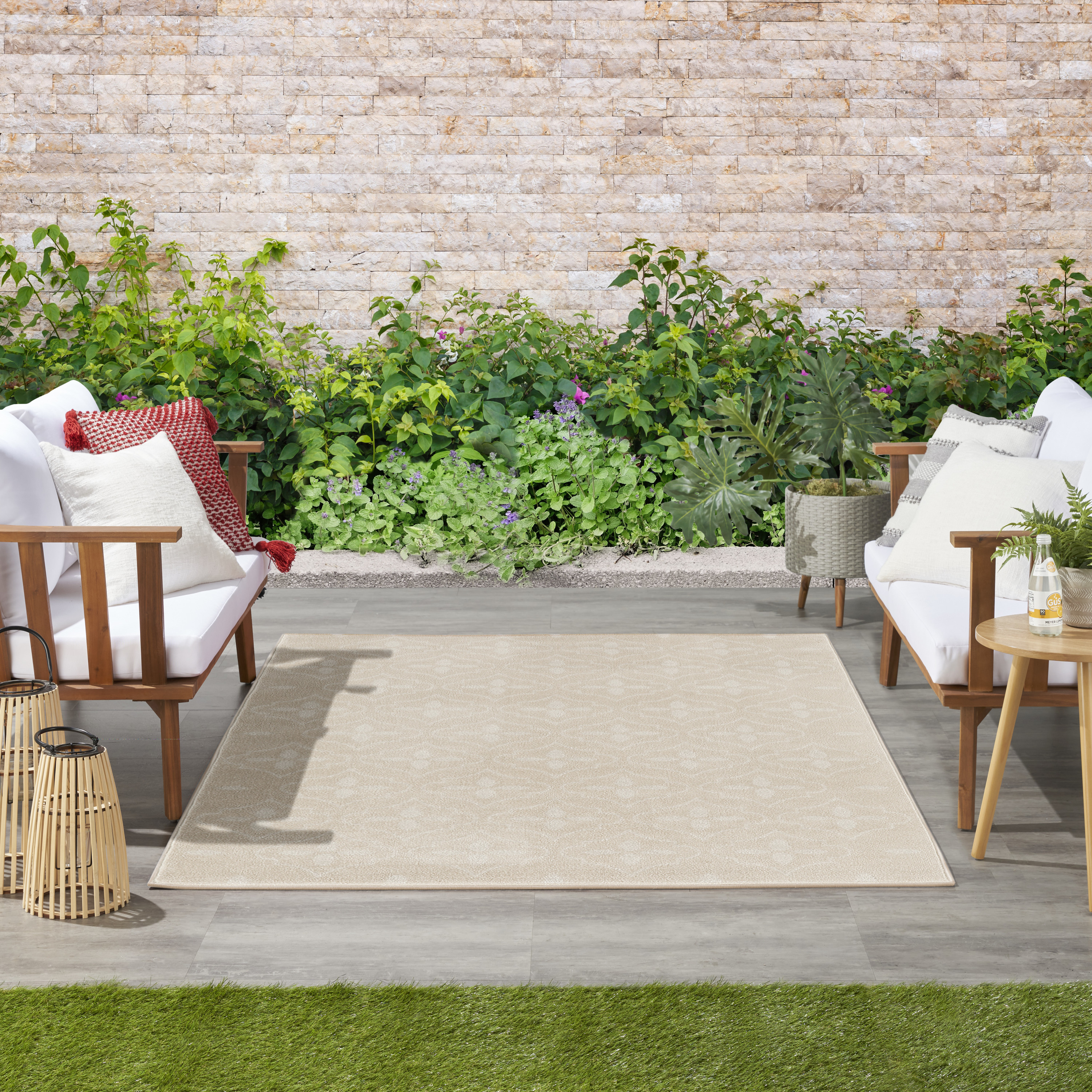Nourison Nourison Essentials 4' x 6' Ivory Beige Modern Rug