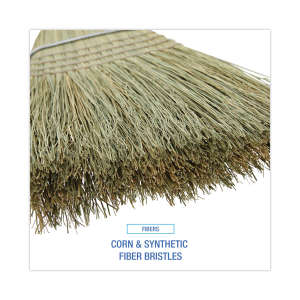 Boardwalk, 8in, Corn Brooms, 60" Overall Length, Corn Bristles, Natural