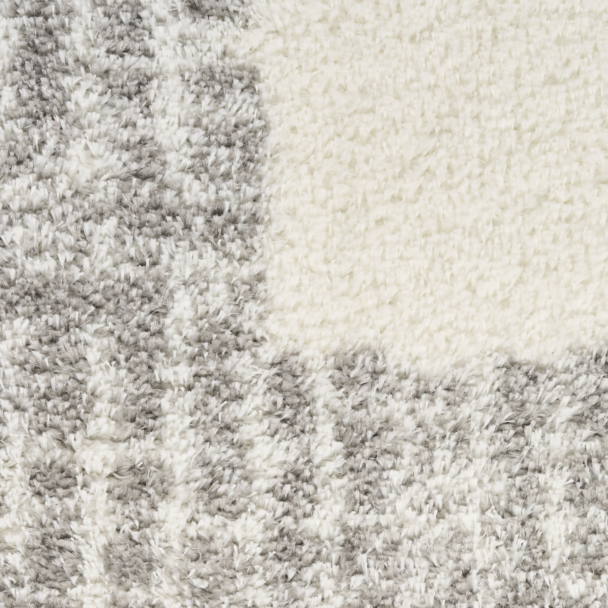Nourison Pacific Shag 7'10" x 9'10" Ivory Grey Shag Indoor Rug