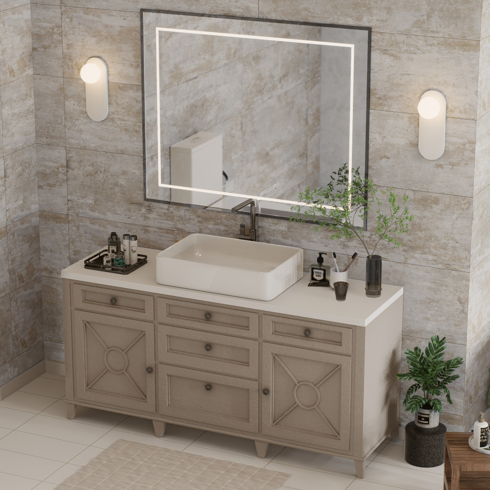 Habanera Beige 11-7/8 in. x 35-1/2 in. Ceramic Wall Tile