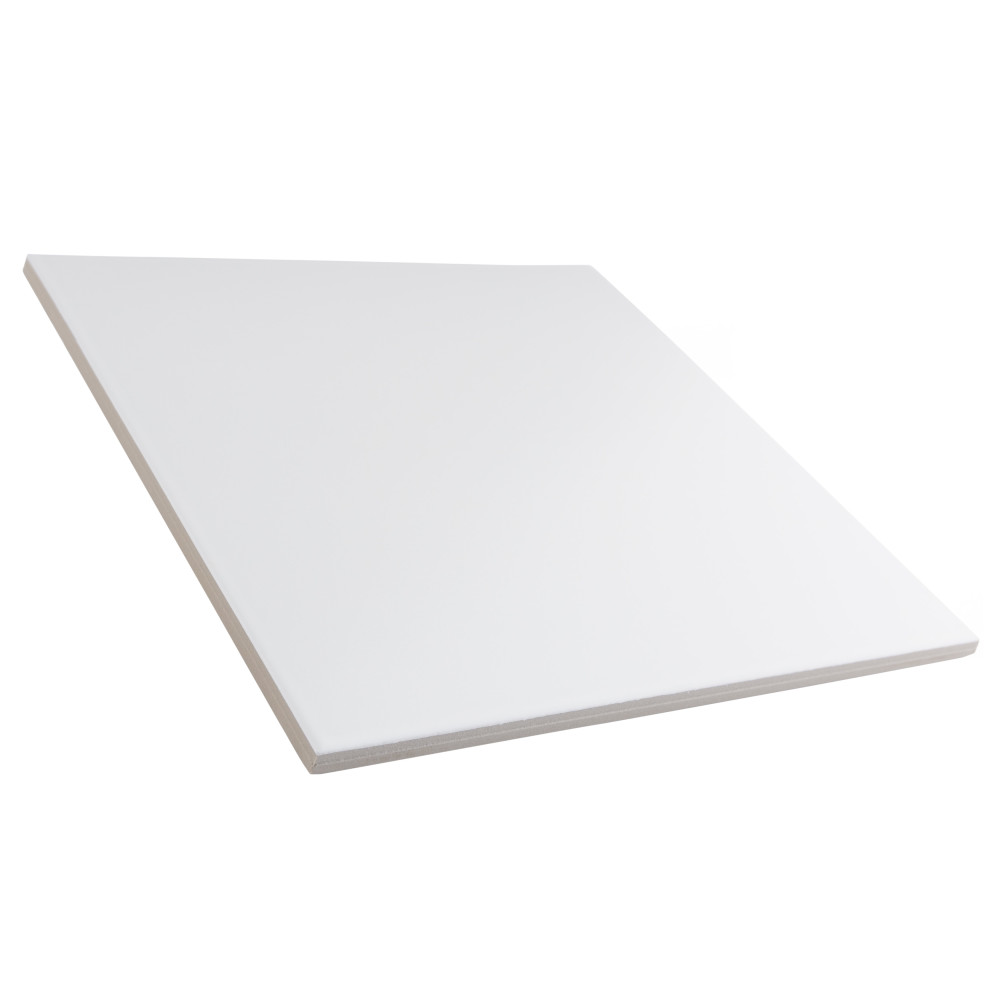 Textile Basic White 9-3/4 in. x 9-3/4 in. Porcelain Floor and Wall Tile