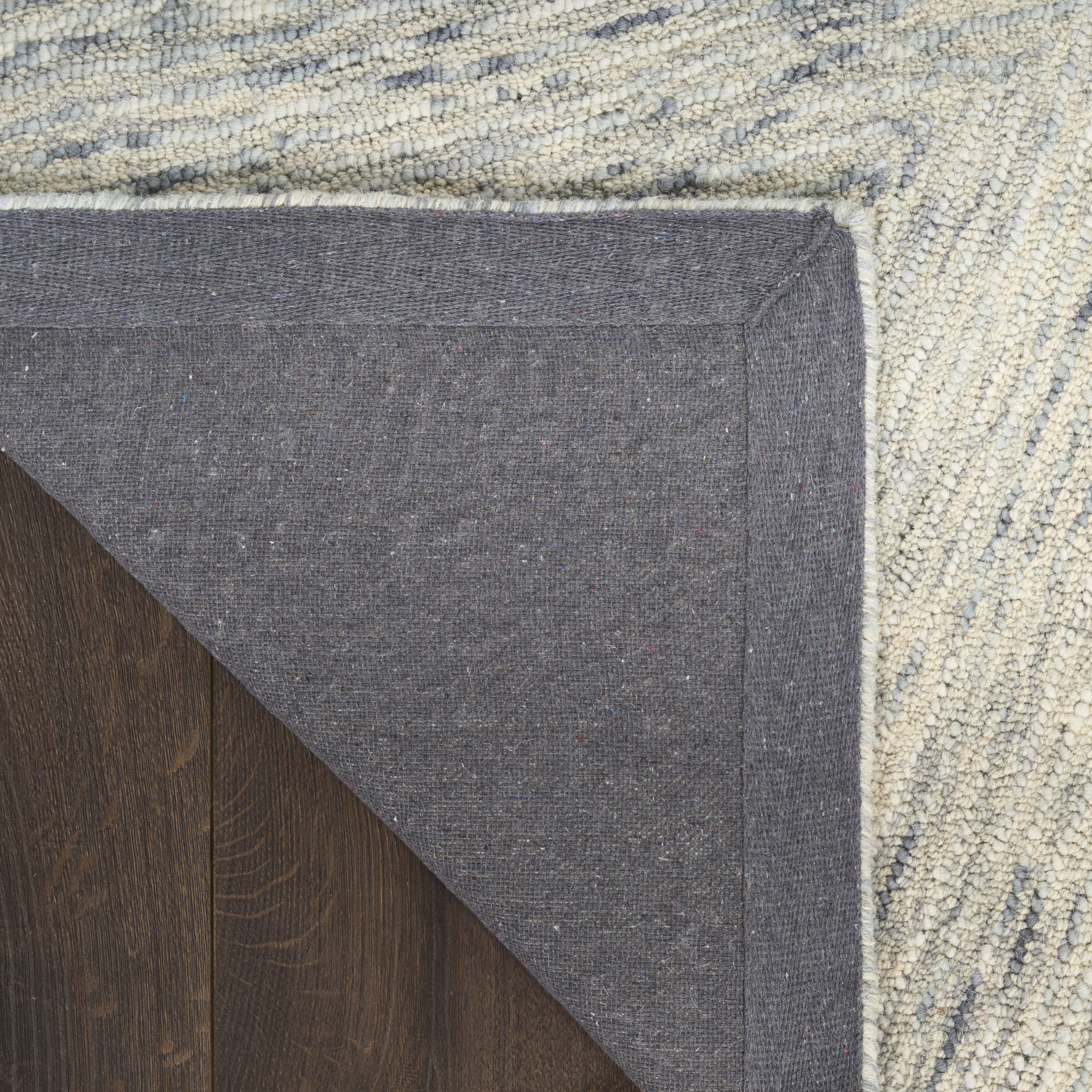 DKNY Pure Angles 5'3" x 7'3" Grey Modern Indoor Rug
