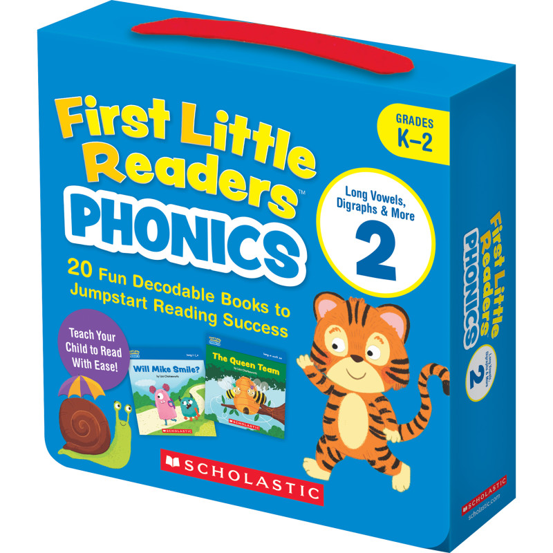 First Little Readers: Set 2 Phonics, Grades K-2, 20 Book Set, Carry Case & Family Guide Included