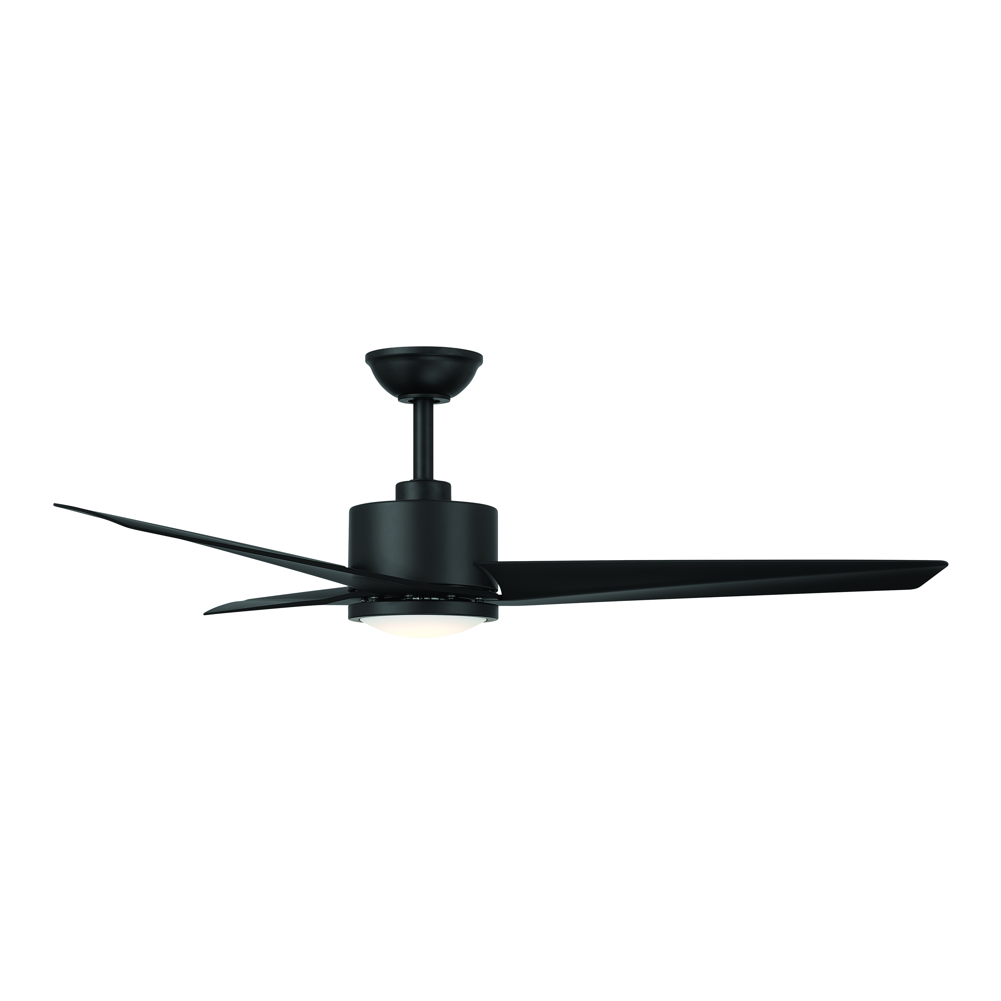 52" 3-Blade 5CCT LED Ceiling Fan - Coal and Coal Blades with Matte Lens - alternate view