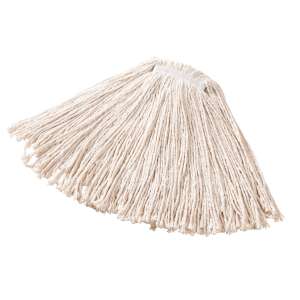 Rubbermaid Commercial, Dura Pro, 16oz, Cut-End, 1" Headband, Cotton, White, Wet Mop