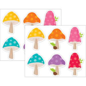 Mushrooms 3 in Designer Cut-Outs, 2 Packs