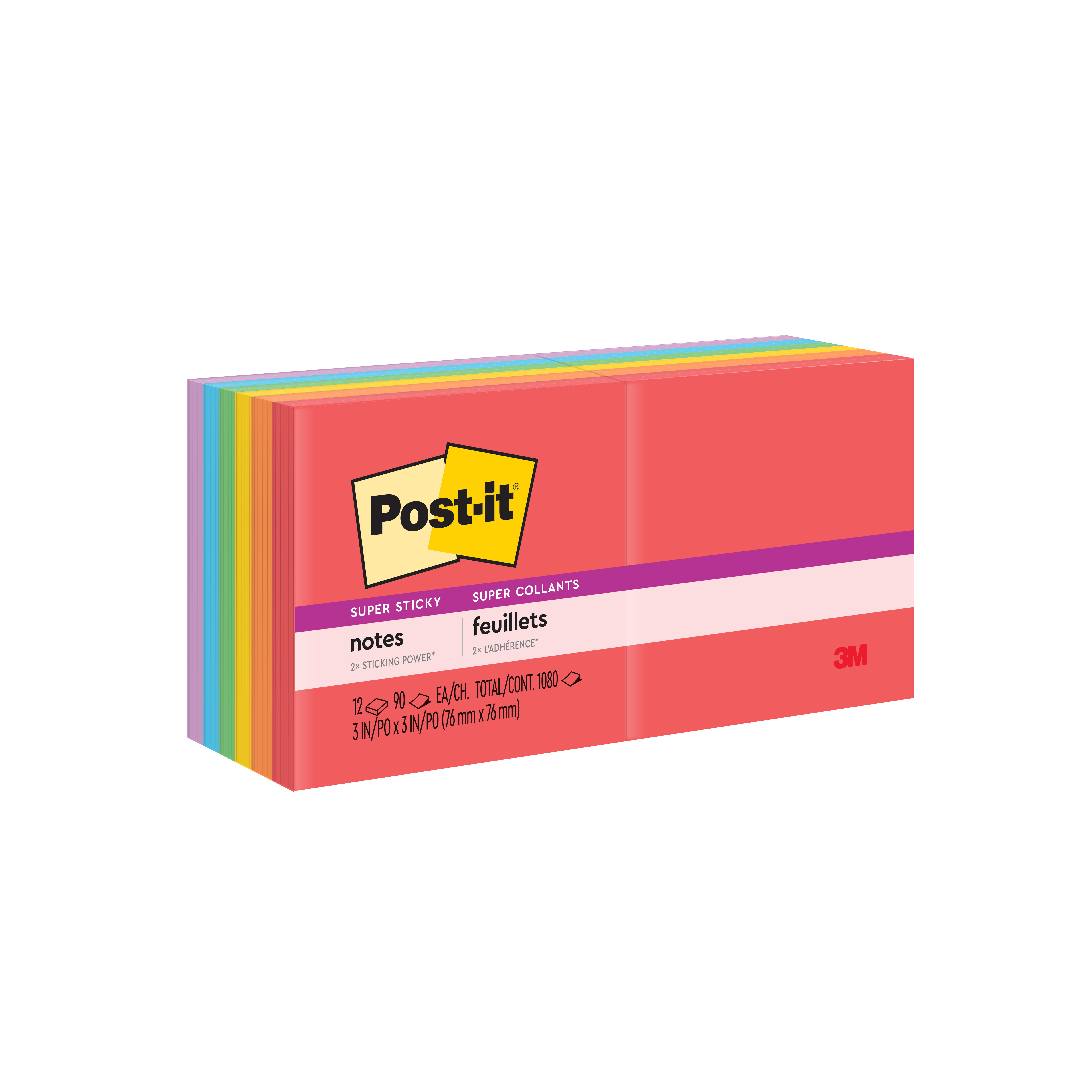 SKU 7010372274 | Post-it® Super Sticky Notes 654-12SSAN