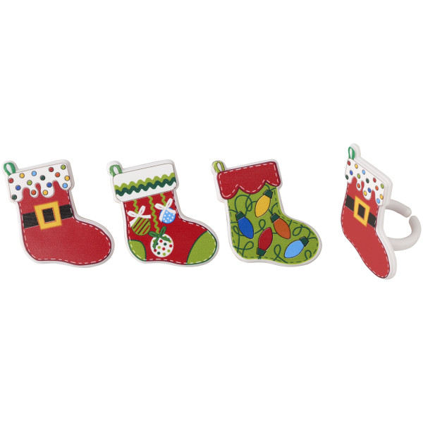 Festive Stockings Cupcake Rings