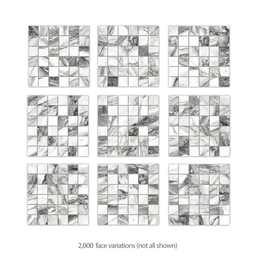 Touche 2″ Square Zebre 11-3/4 in. x 11-3/4 in. Porcelain Mosaic Tile