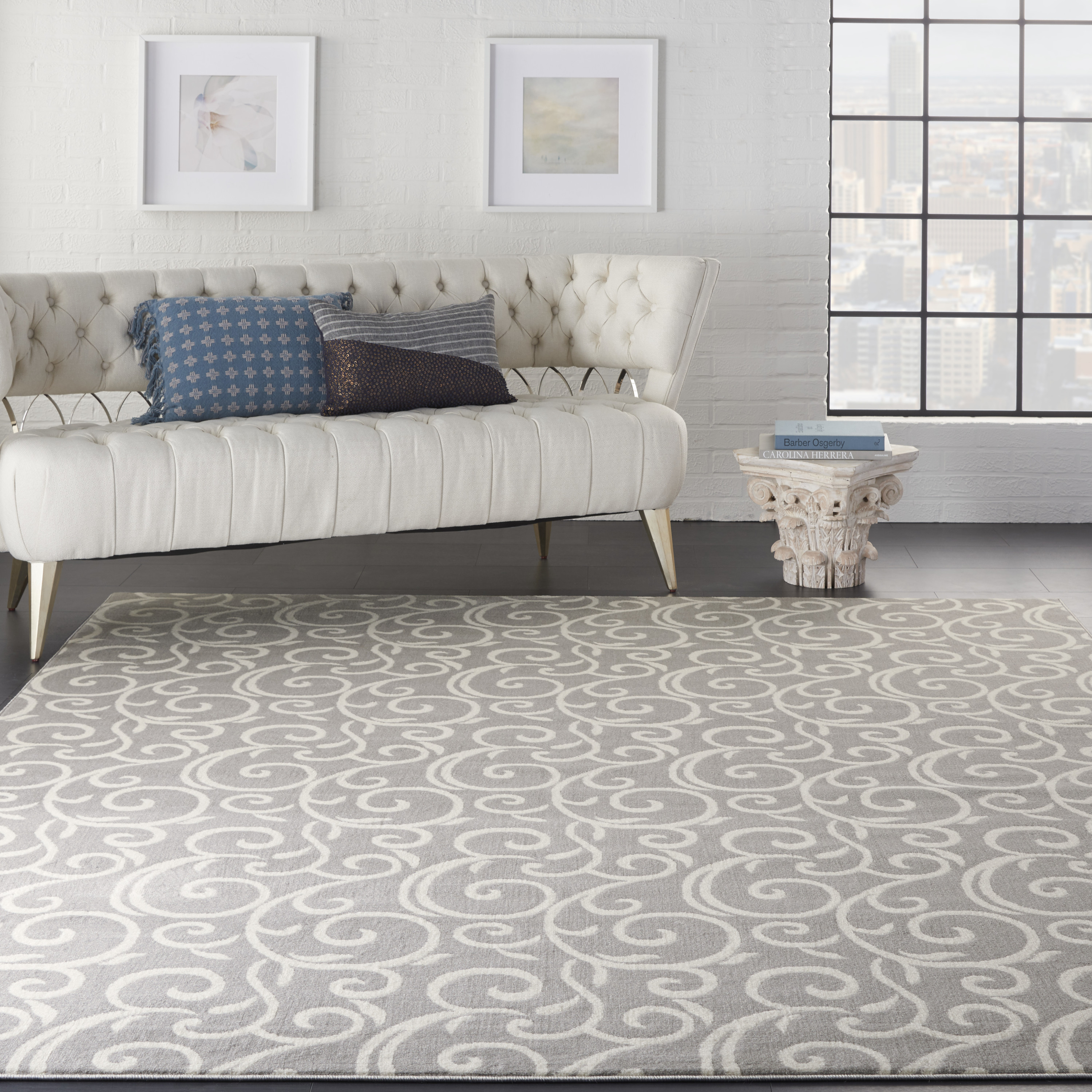 Nourison Grafix 7' x 10' Grey Contemporary Indoor Rug