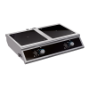 208- to 240-volt 2900-watt side-by-side dual countertop induction range with temperature control probe and programs