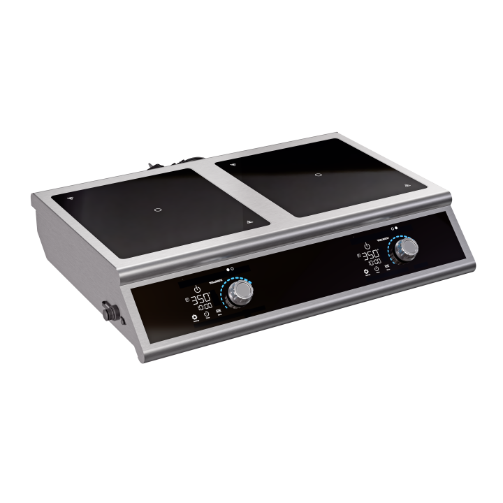 208- to 240-volt 2900-watt side-by-side dual countertop induction range with temperature control probe and programs