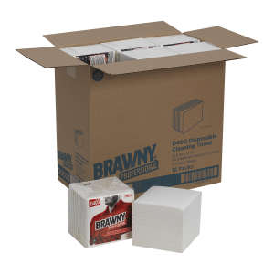 Georgia Pacific, Brawny® Professional D400, 1/4 Fold, 12.50"x13.00", Double Recreped (DRC), General Purpose Wipers, White