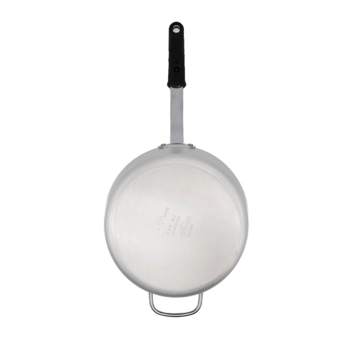 7-quart Wear-Ever® tapered aluminum saucepan with natural finish and silicone handle