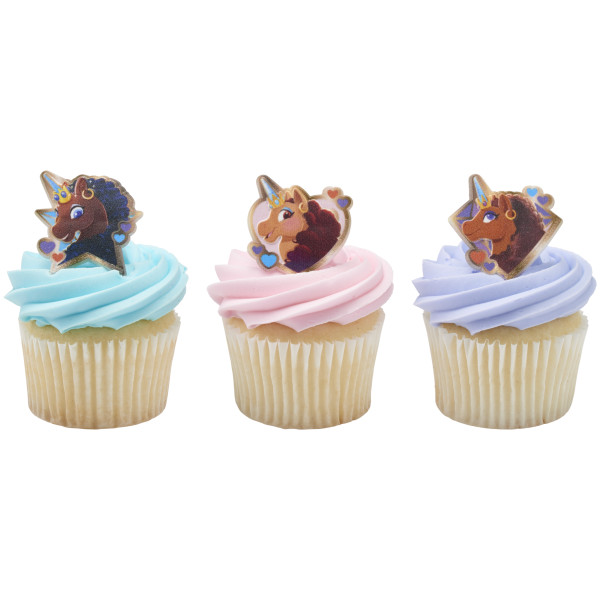 Afro Unicorn Magic Within Cupcake Rings