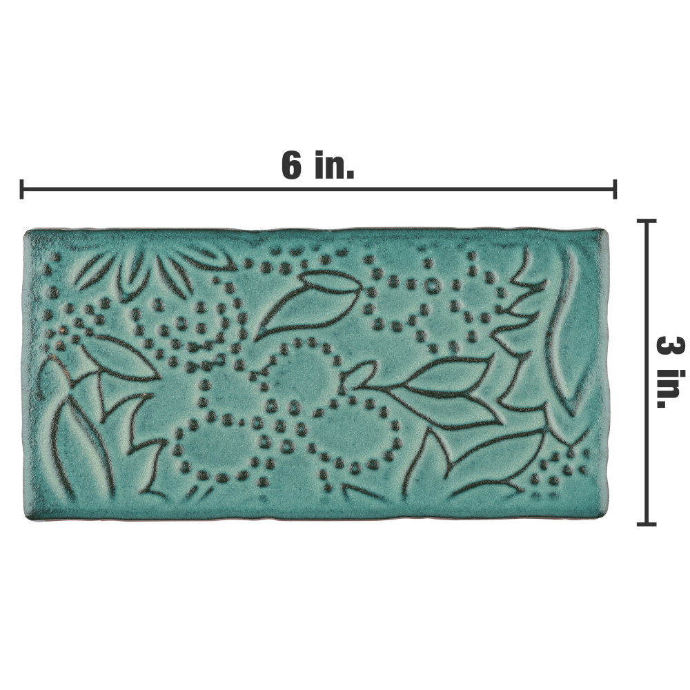 Antic Feelings Lava Verde 3 in. x 6 in. Ceramic Wall Tile